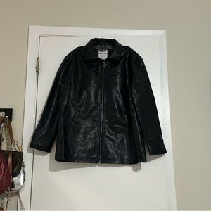 Garage Black Leather Jacket